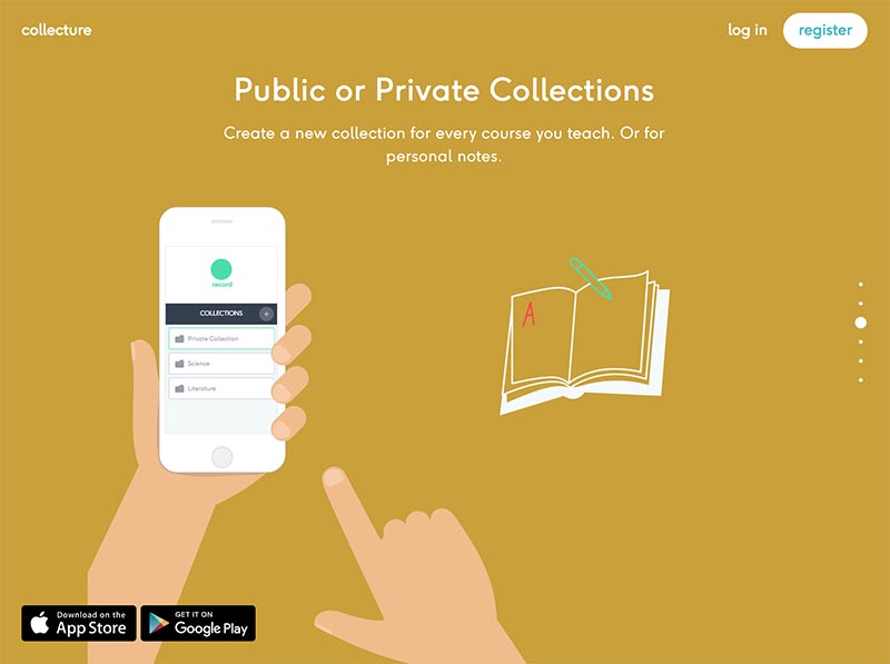 Collecture Animated Landing Page